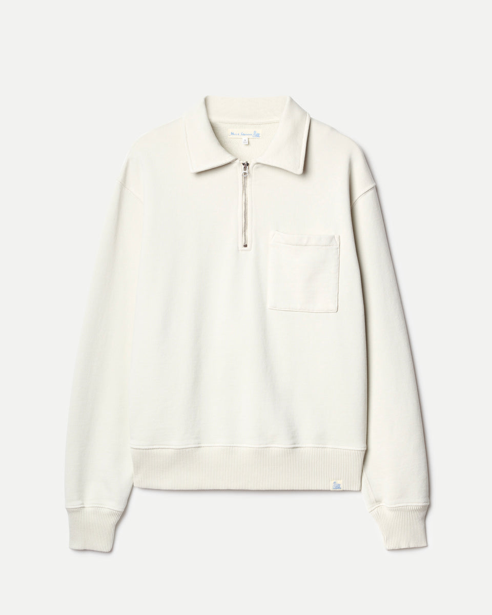Merz b. Schwanen ZIP03 Authentic Fleece Polo Collared Half-Zip
