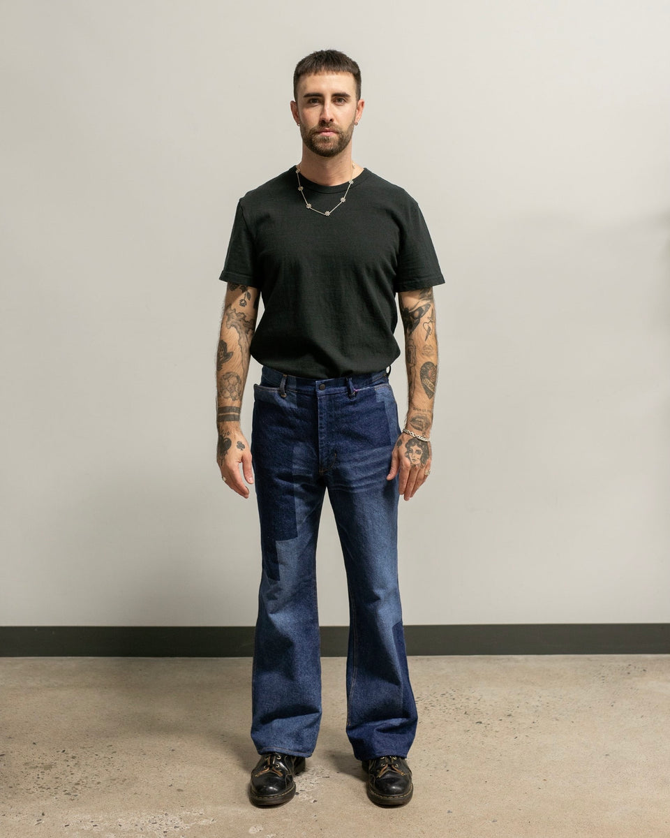 Needles Boot-Cut Jean 14oz Denim Glitch Stitch Indigo – The