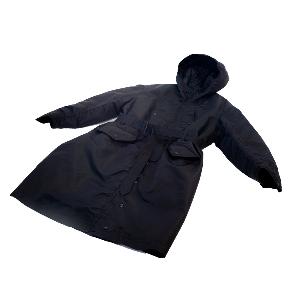 Engineered Garments Storm Coat Black Flight Satin Nylon