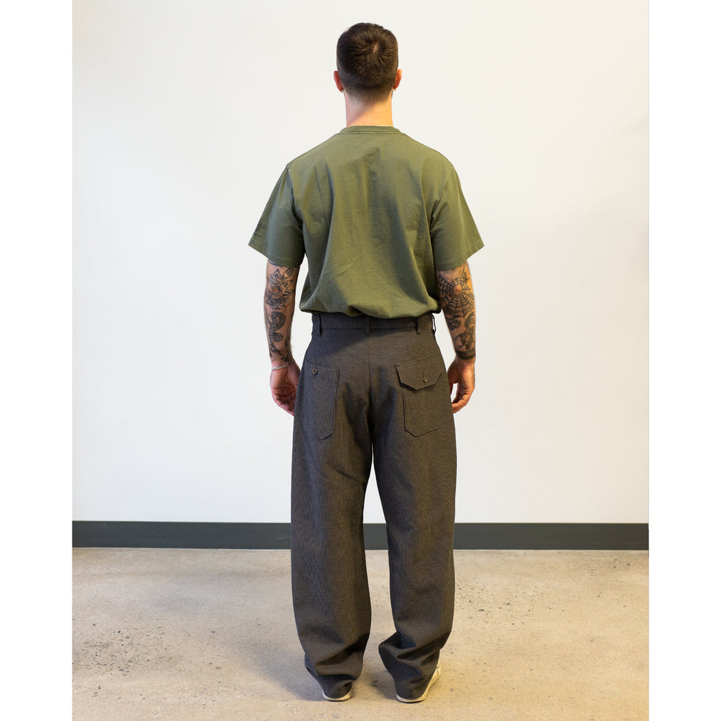 Engineered Garments Carlyle Pant Dk.Brown CP Waffle model back