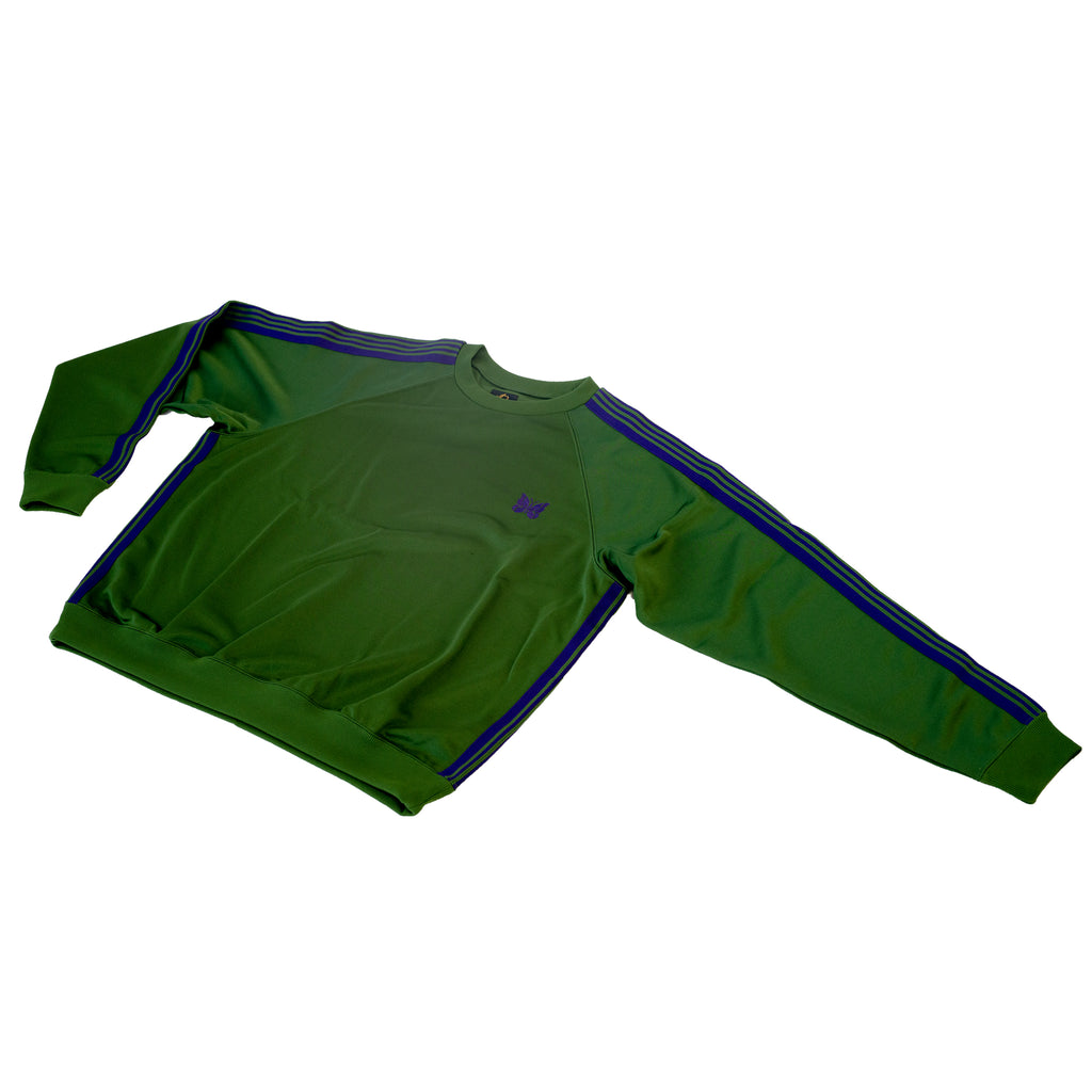 Needles Track Crew Neck Shirt Poly Smooth Ivy Green