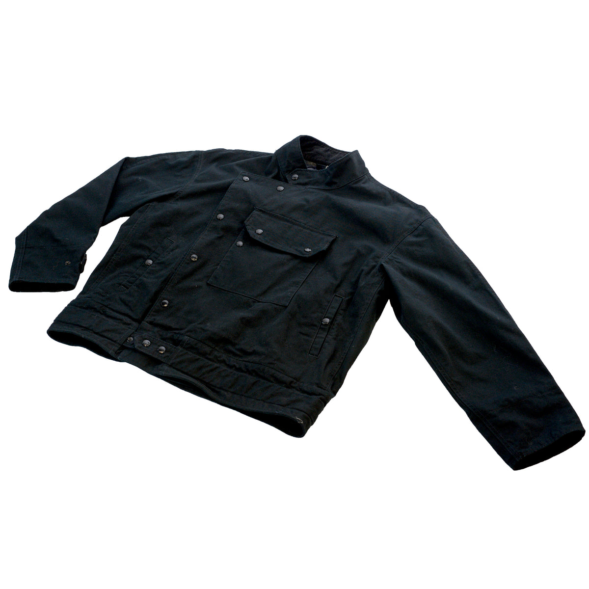 Engineered Garments Moto Jacket Black Heavyweight Cotton Ripstop