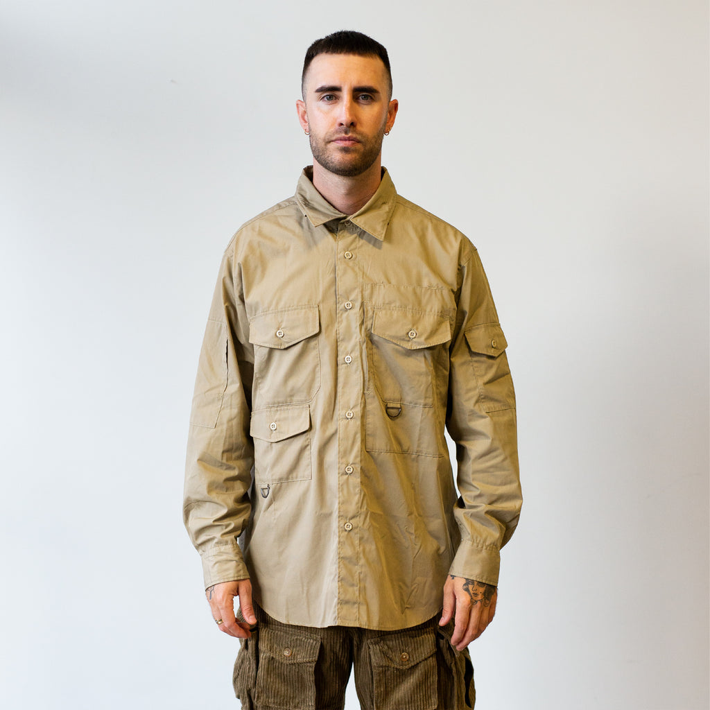 Engineered Garments Trail Shirt Khaki Lt.Weight PC Poplin model