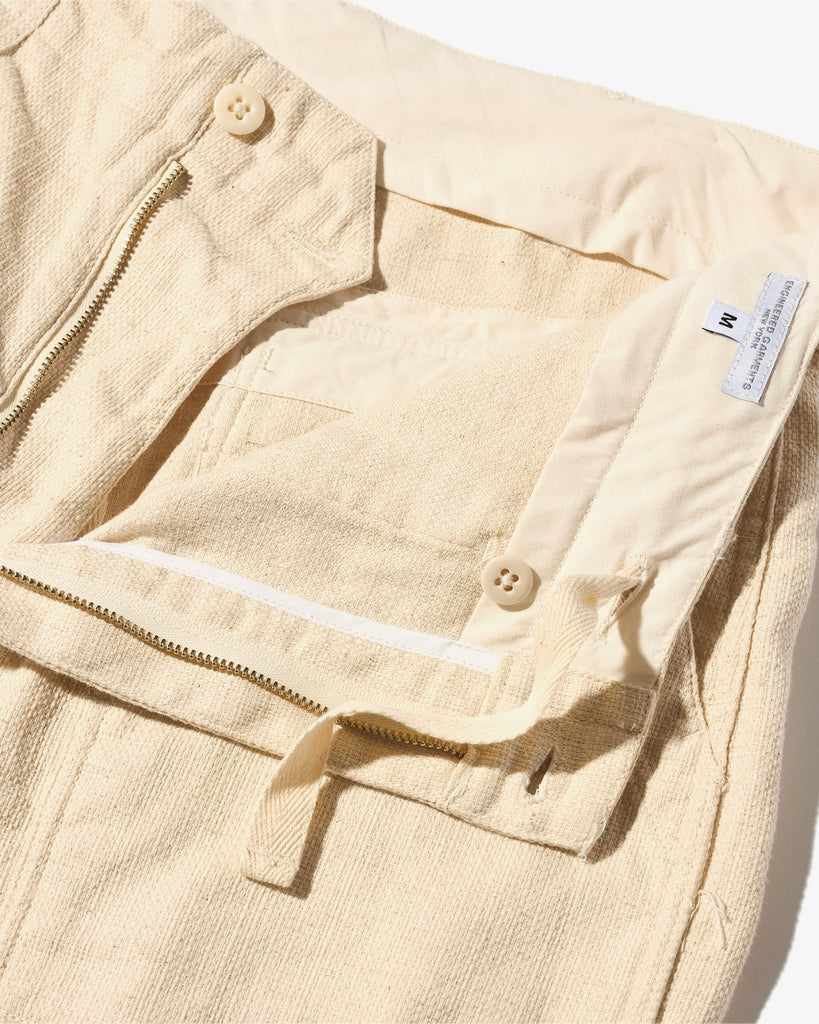 Engineered Garments Fatigue Pant Natural CL Java Cloth flat interior