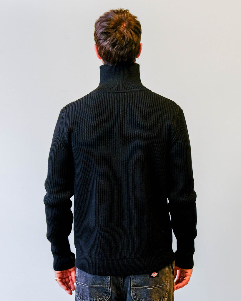 Andersen-Andersen Navy Full-Zip Black back