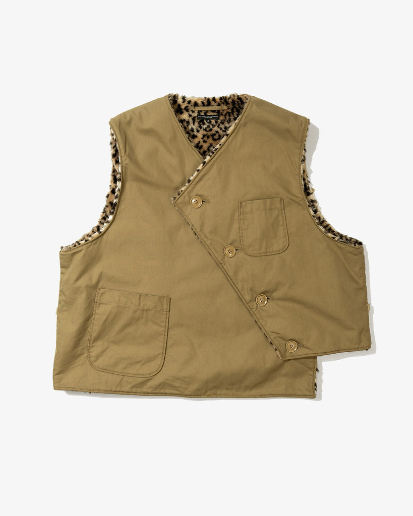 Engineered Garments Over Vest Khaki Nyco Twill