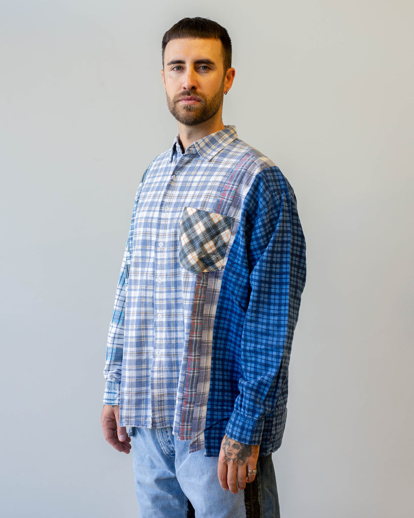 Needles Flannel Shirt -> 7 Cuts Wide Shirt C angle