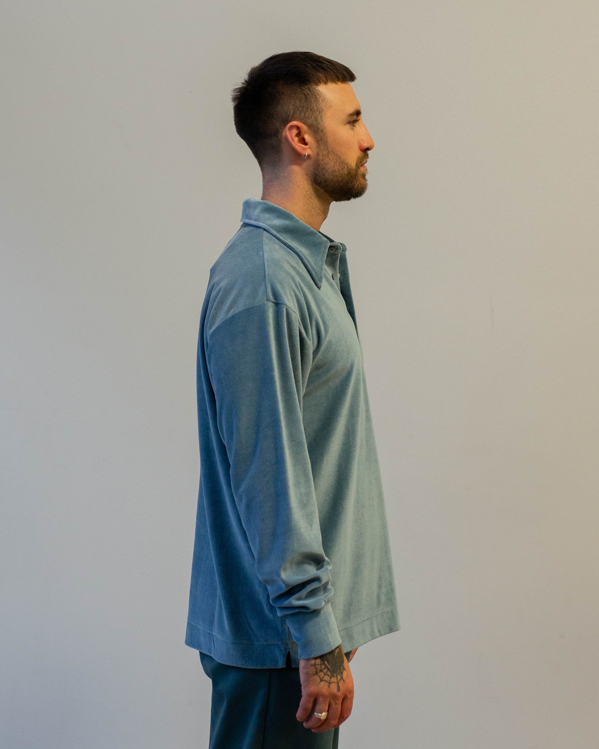 Needles Pullover Shirt Velour Jersey Lt.Blue – The Foxhole