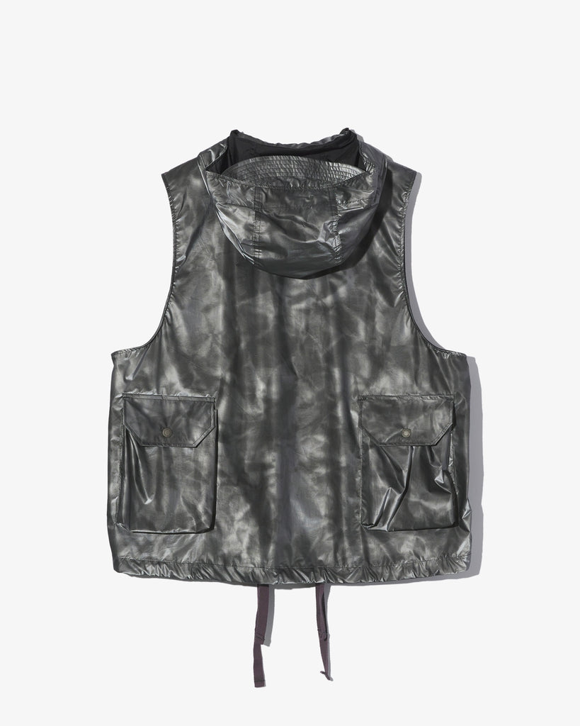 Engineered Garments Field Vest Silver Nylon Shadow Print back