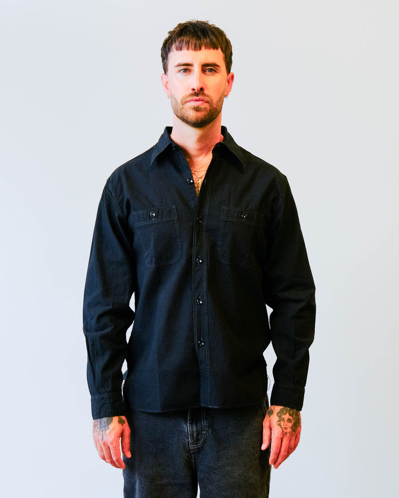 Buzz Rickson's William Gibson Chambray Work Shirt Black