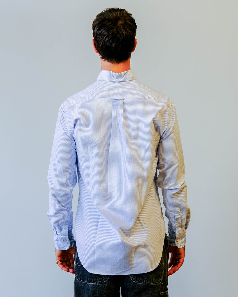 Gitman Vintage Blue Stripe Oxford back