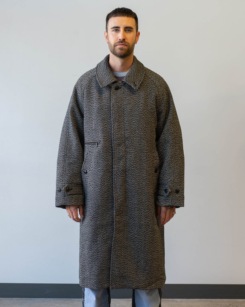 Needles Balcollar Coat W/N Herringbone White model