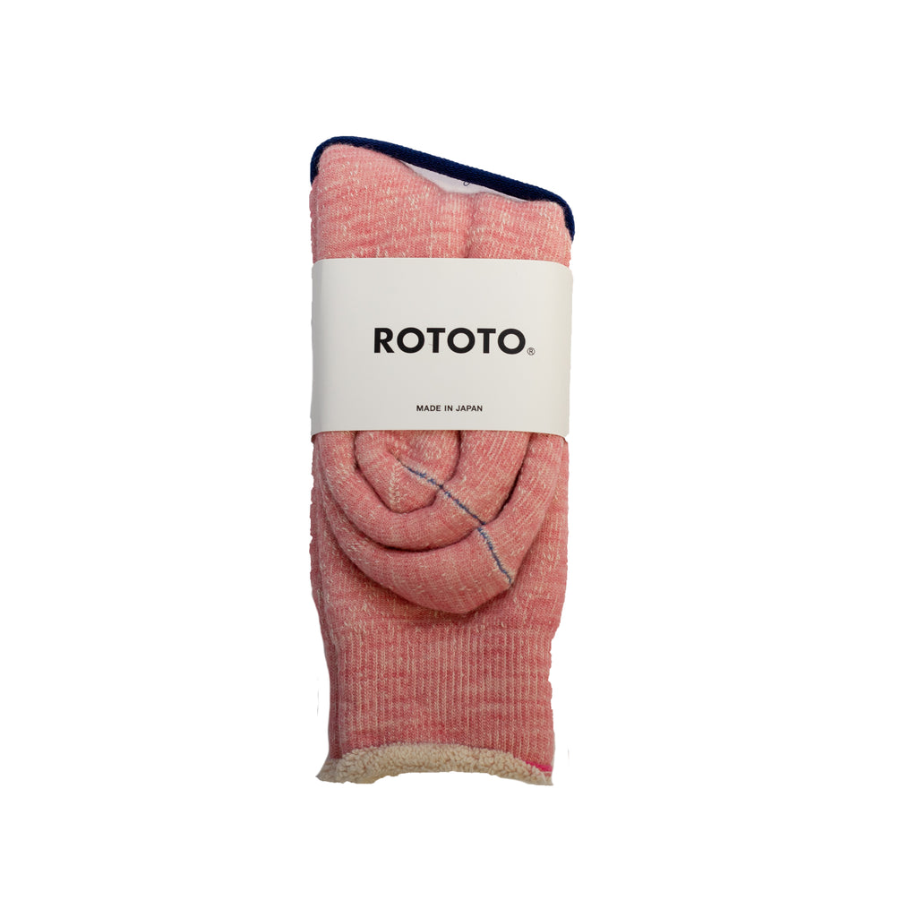 RoToTo Double Face Crew Socks L.Pink