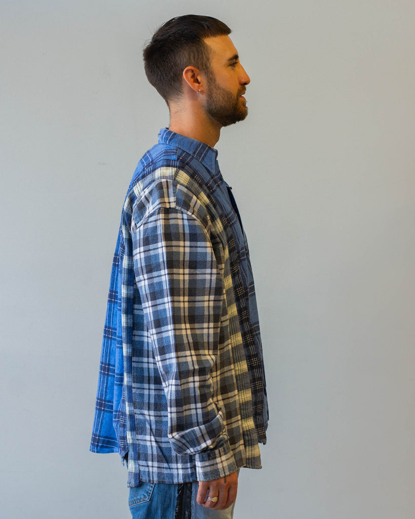 Needles Flannel Shirt -> 7 Cuts Wide Shirt B side