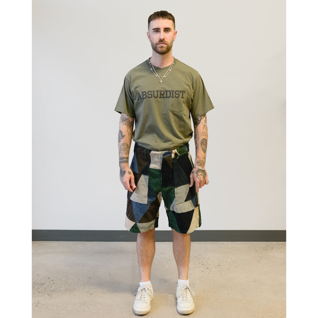 Engineered Garments Fatigue Short Multi Color Triangle Corduroy Patchwork model