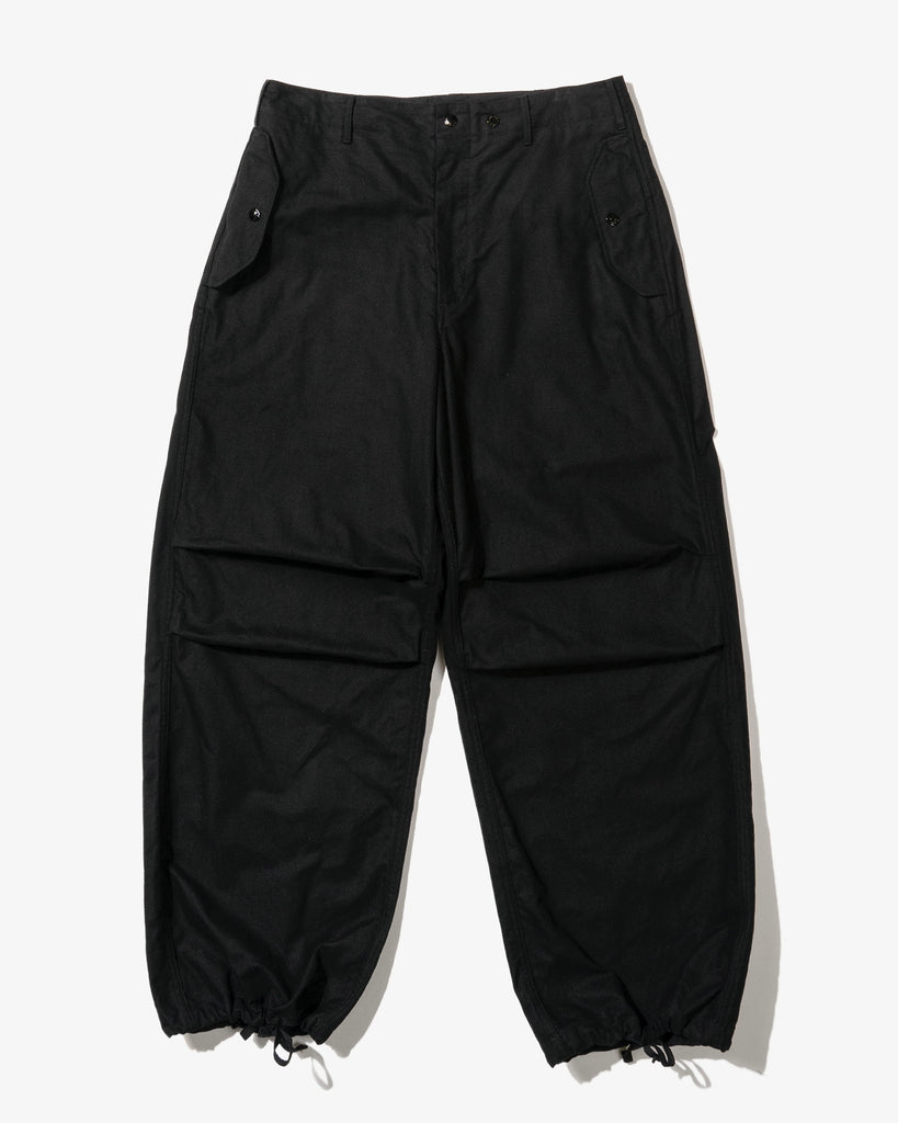 Engineered Garments Over Pant Black Cotton Brushed HB