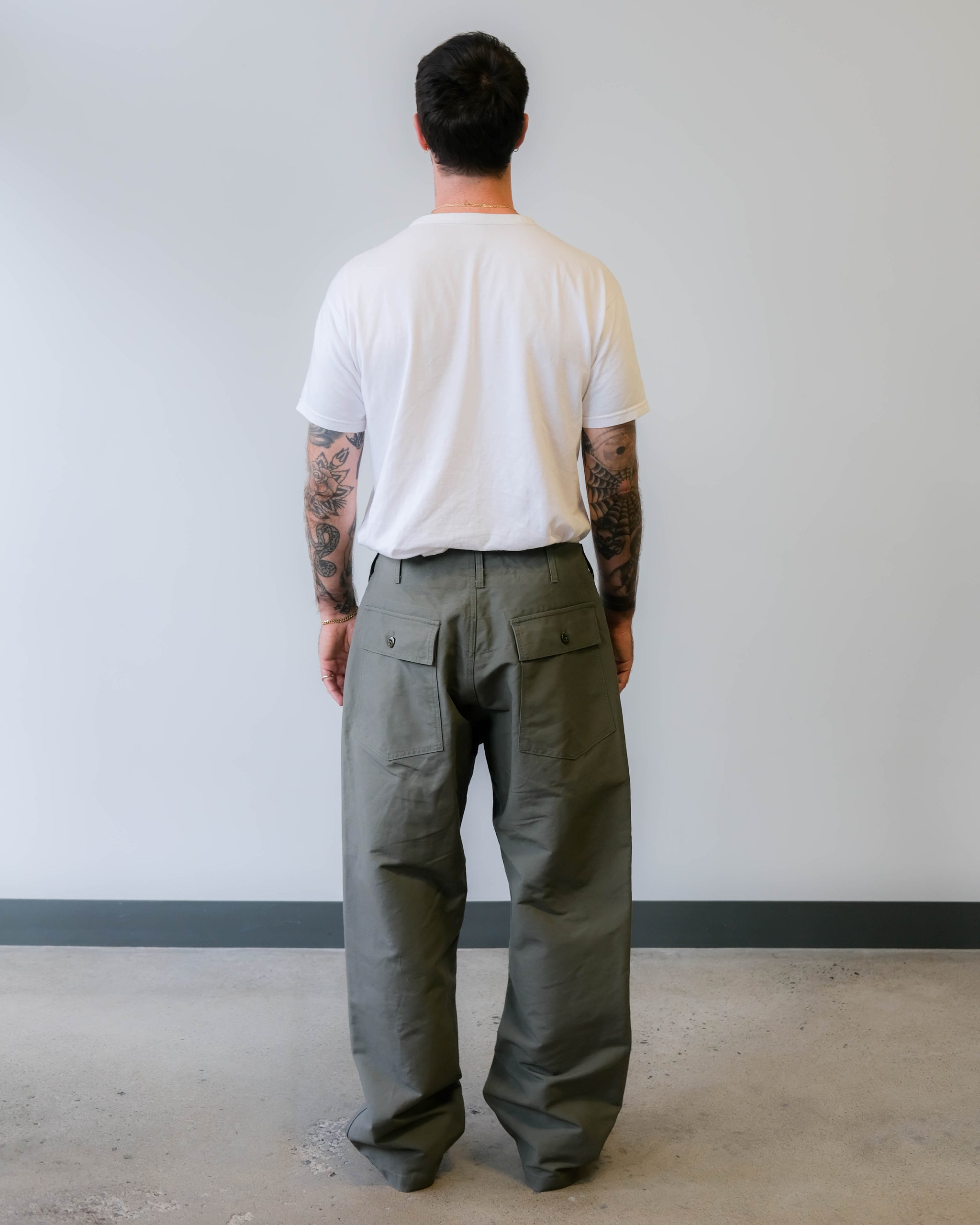 Engineered Garments Fatigue Pant Olive Cotton Double Cloth – The
