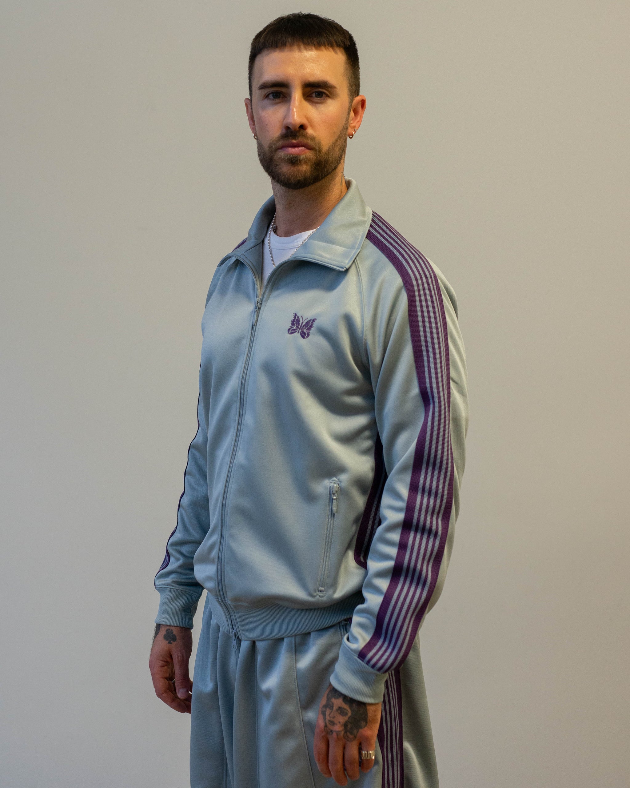 Needles Track Jacket Poly Smooth Sax – The Foxhole