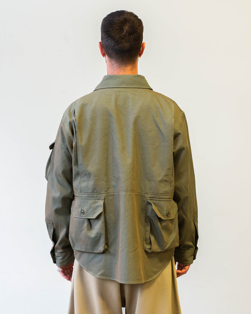 Engineered Garments Explorer Shirt Jacket Olive PC Iridescent Heavy Twill back