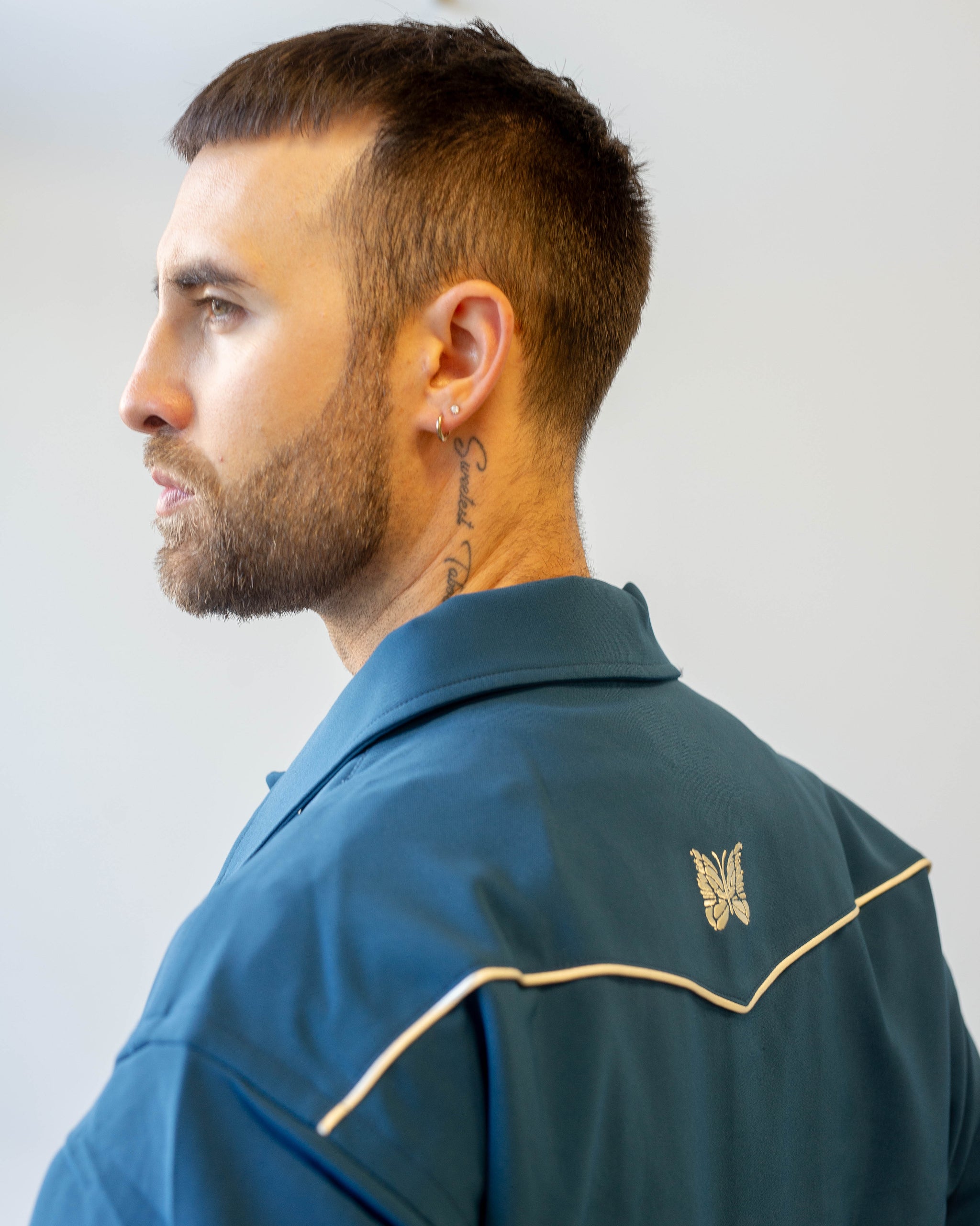 Needles Piping Cowboy Jac PE/PU Double Cloth Marine Blue