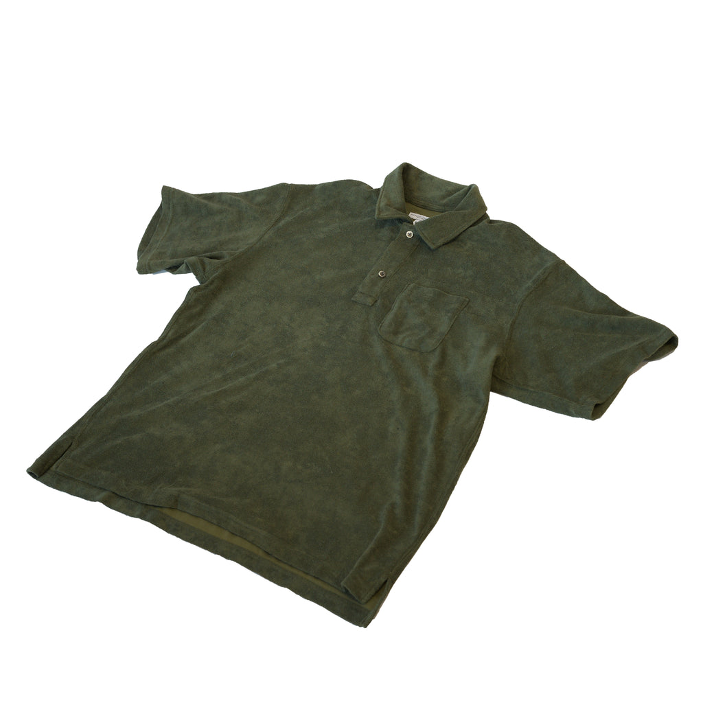 Engineered Garments Polo Shirt Olive CP Velour