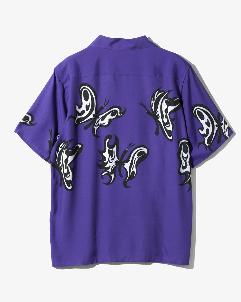 Needles x Kae Tanaka S/S One-Up Shirt KT Papillon Purple flat back