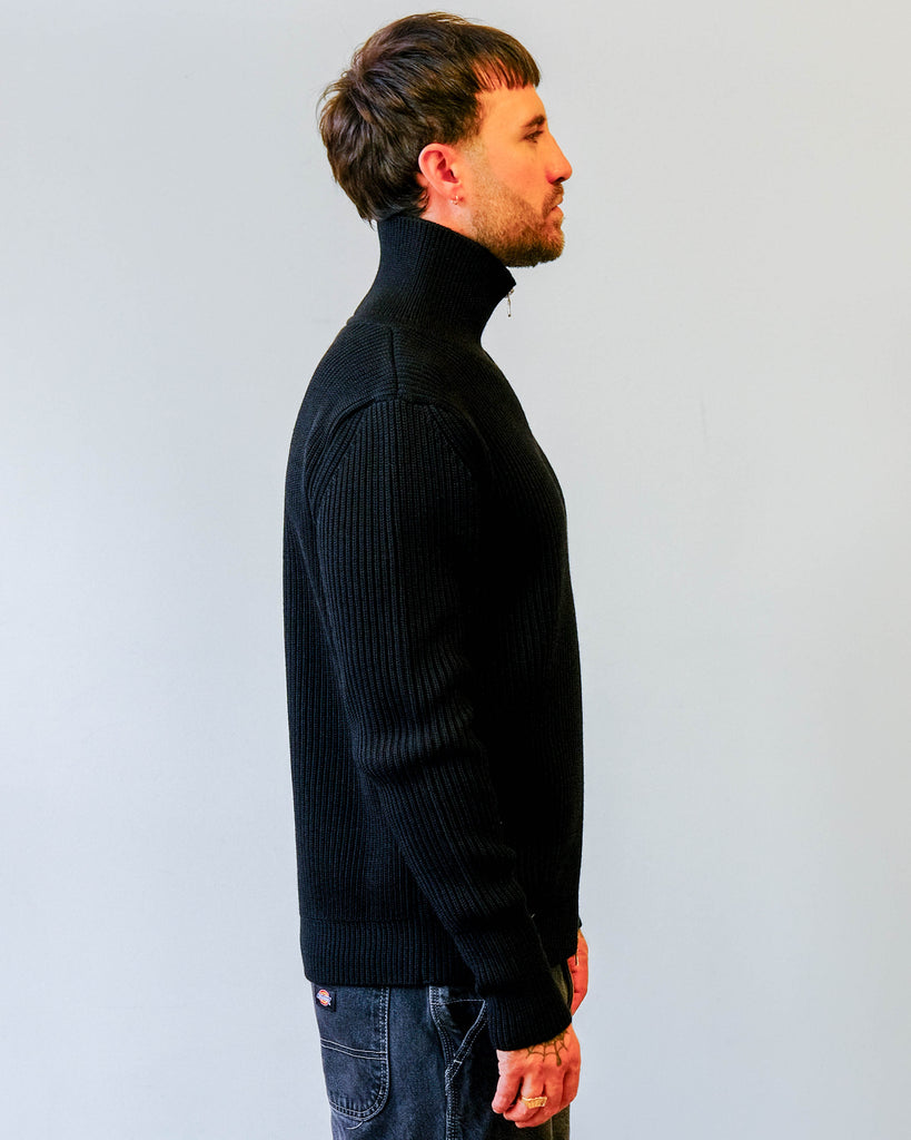 Andersen-Andersen Navy Full-Zip Black side