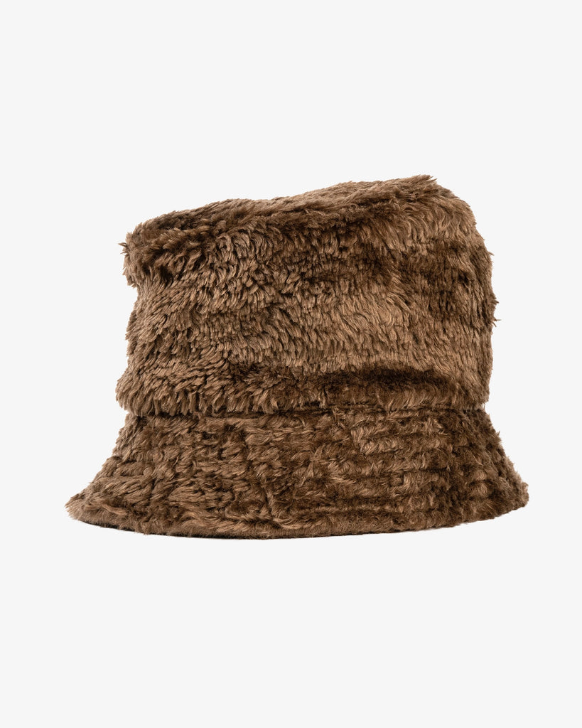 Engineered Garments Bucket Hat Brown Acrylic Curly Fur back