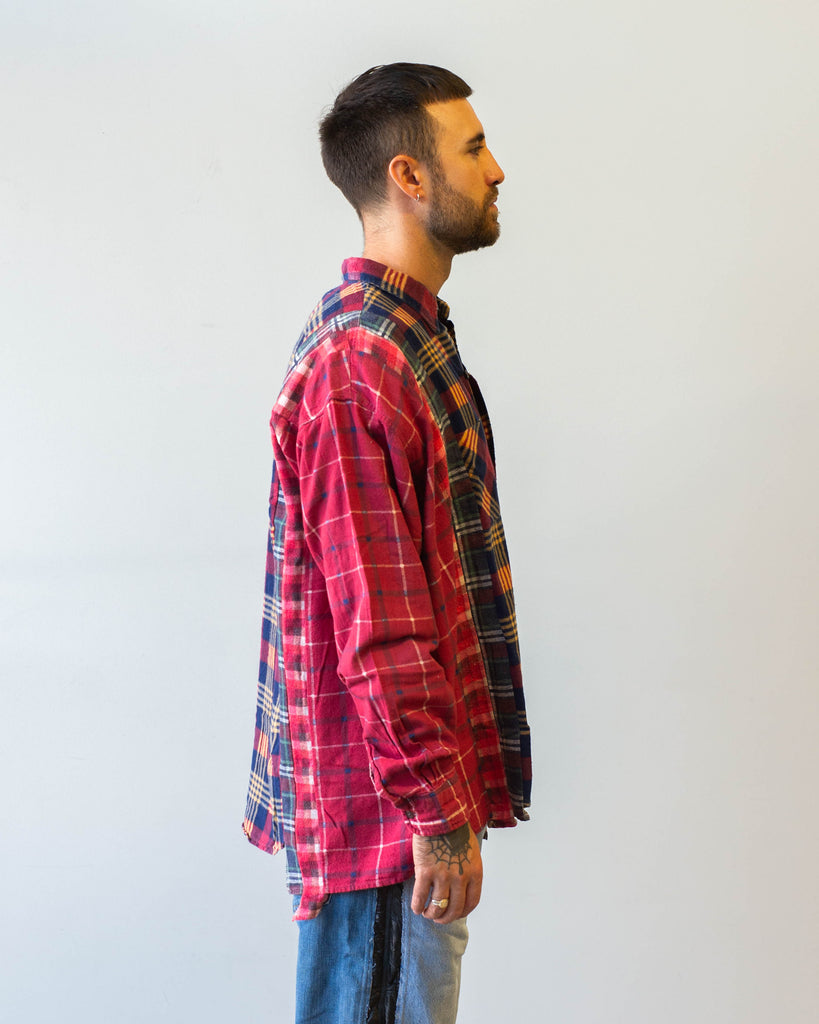 Needles Flannel Shirt -> 7 Cuts Wide Shirt D side