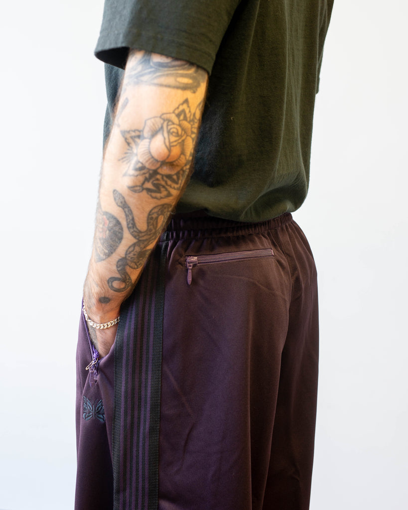 Needles H.D. Track Pant Poly Smooth Dk. Purple pocket