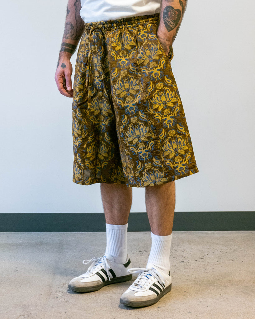 Needles x Kae Tanaka H.D. Short KT Jacquard Brown detail 2