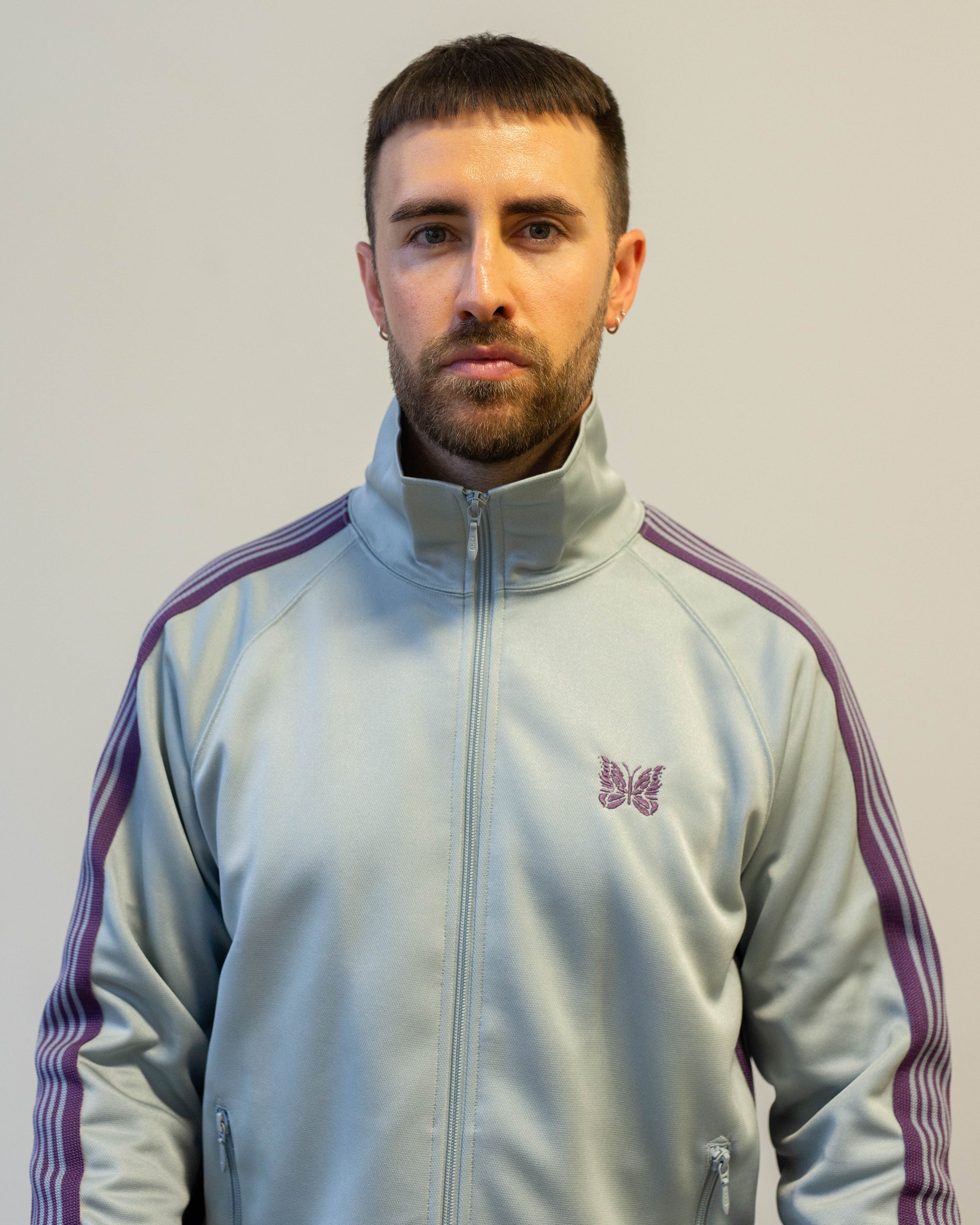 Needles Track Jacket Poly Smooth Sax – The Foxhole