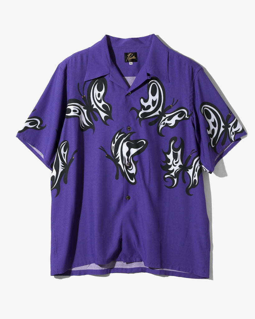 Needles x Kae Tanaka S/S One-Up Shirt KT Papillon Purple flat