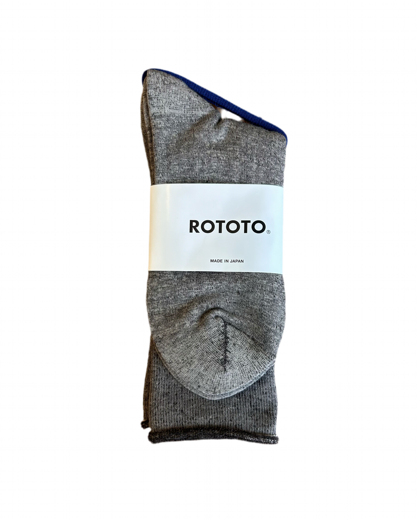 ROTOTO City Socks Gray/D.Brown