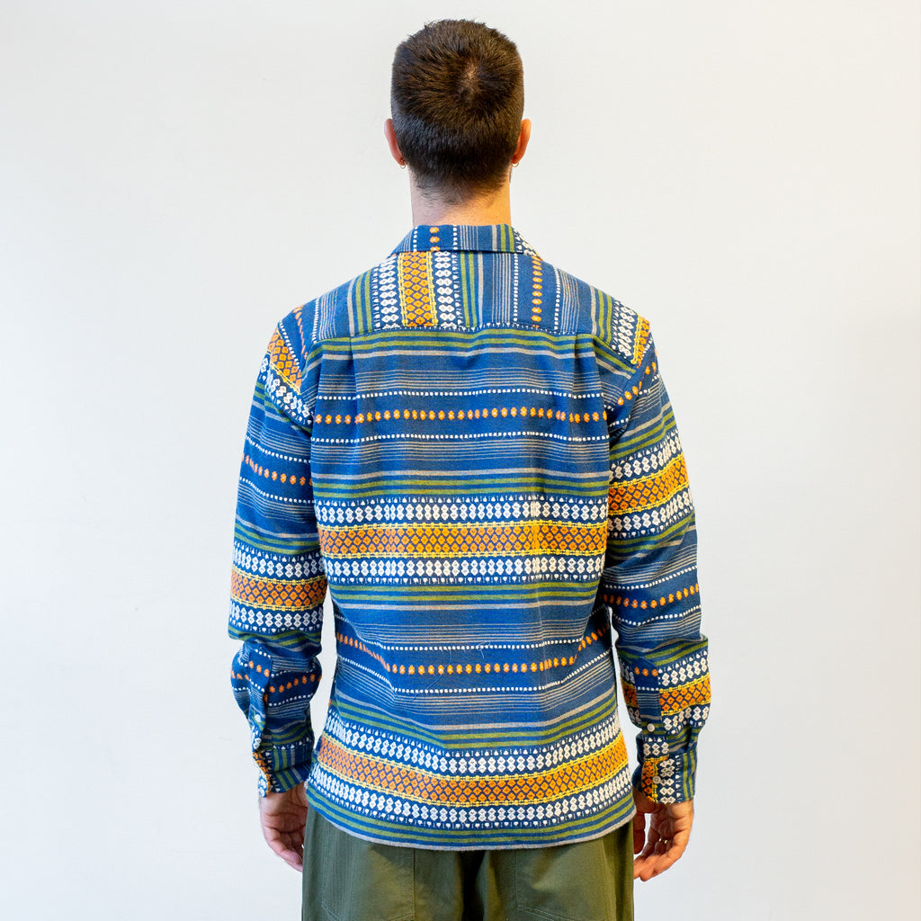 Gitman Vintage Blanket Dobby Weave Long Sleeve Camp Shirt model back
