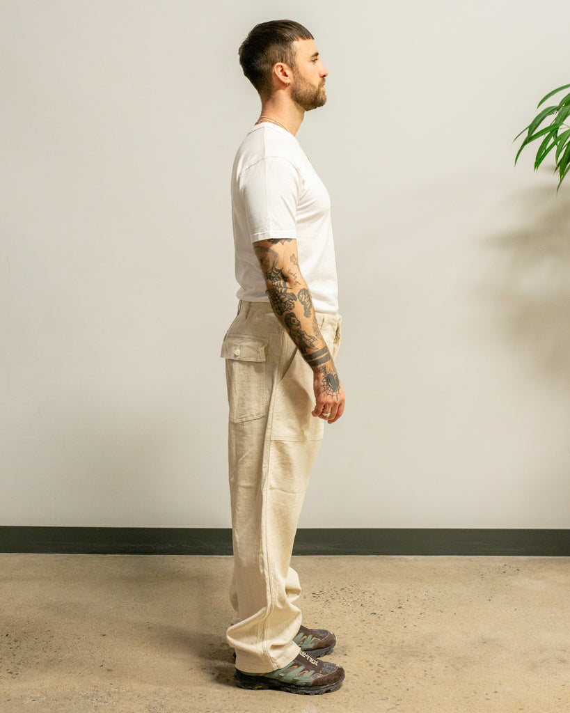 Engineered Garments Fatigue Pant Natural CL Java Cloth side