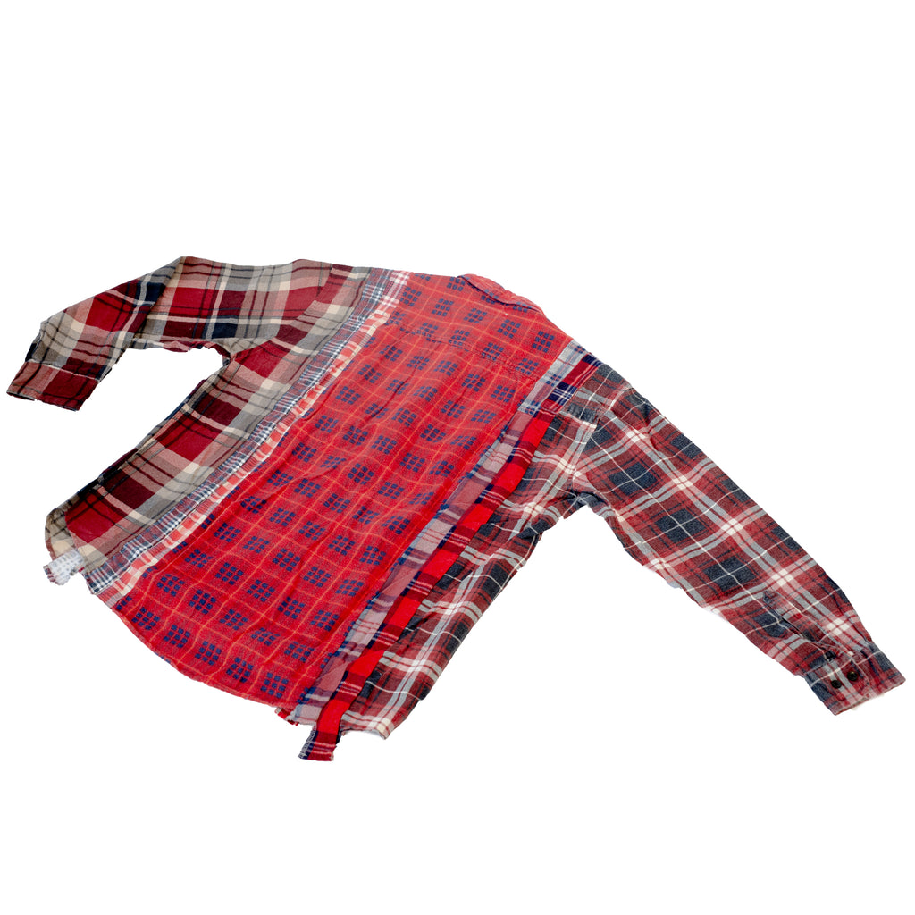 Needles Flannel Shirt -> 7 Cuts Shirt red back