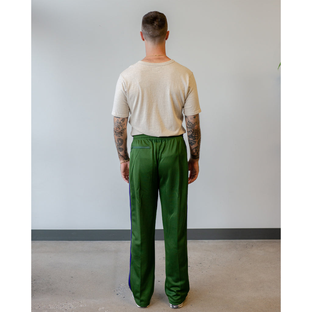 Needles Track Pant Poly Smooth Ivy Green model back
