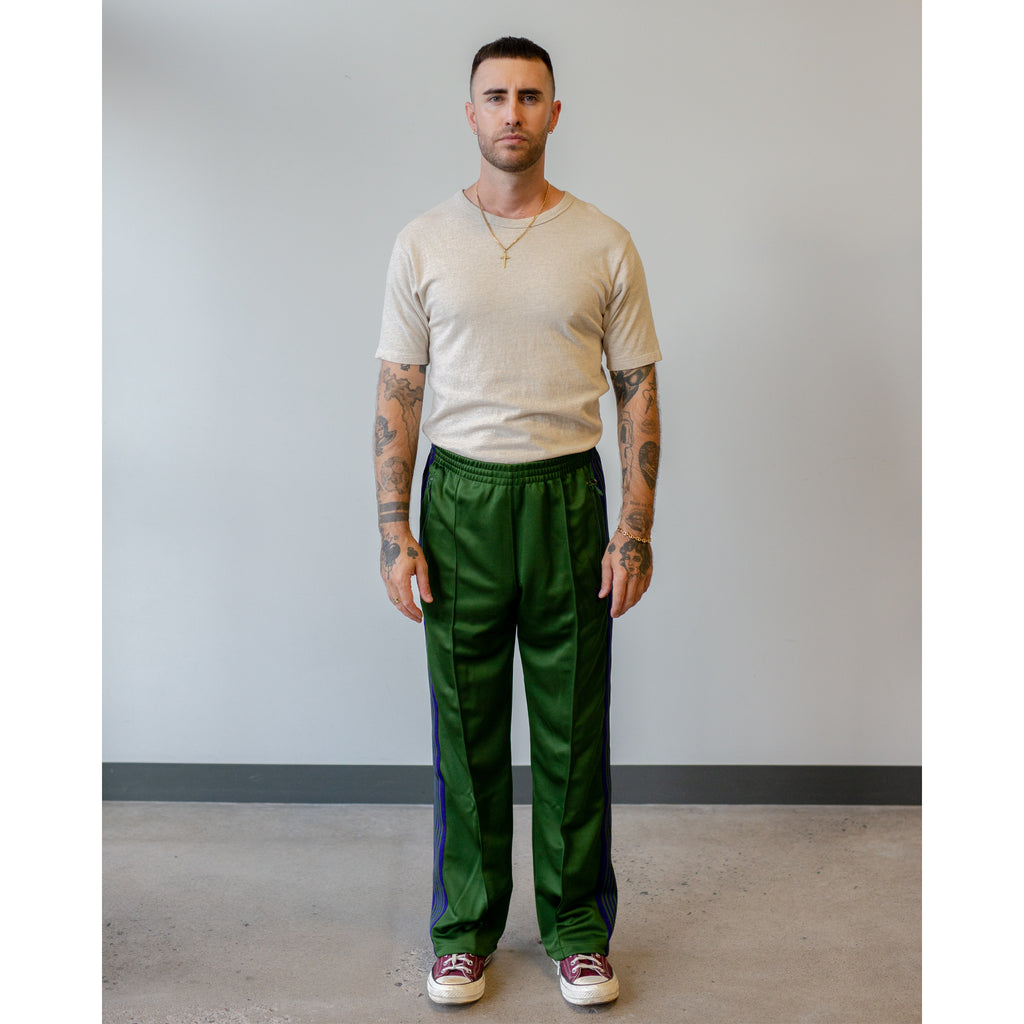 Needles Track Pant Poly Smooth Ivy Green model