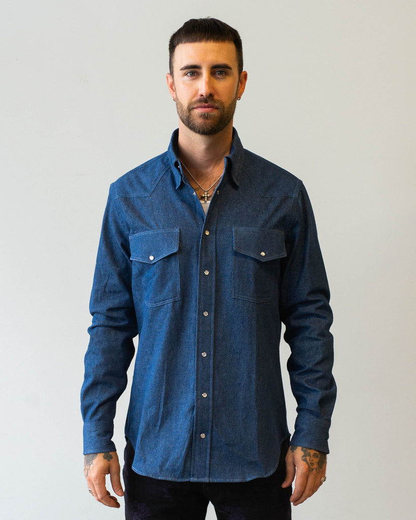 Gitman Vintage Light Denim Western Shirt