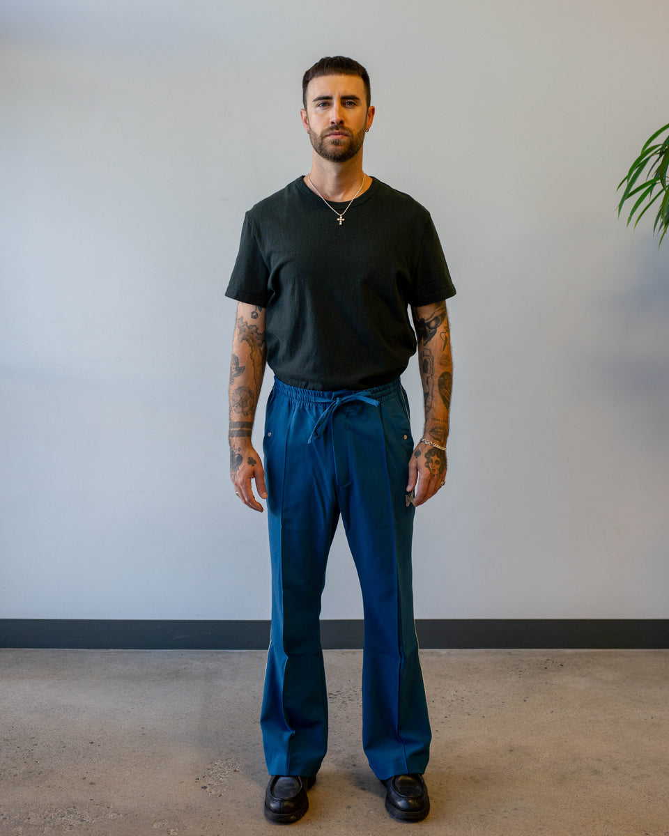 Needles Piping Cowboy Pant PE/PU Double Cloth Marine Blue