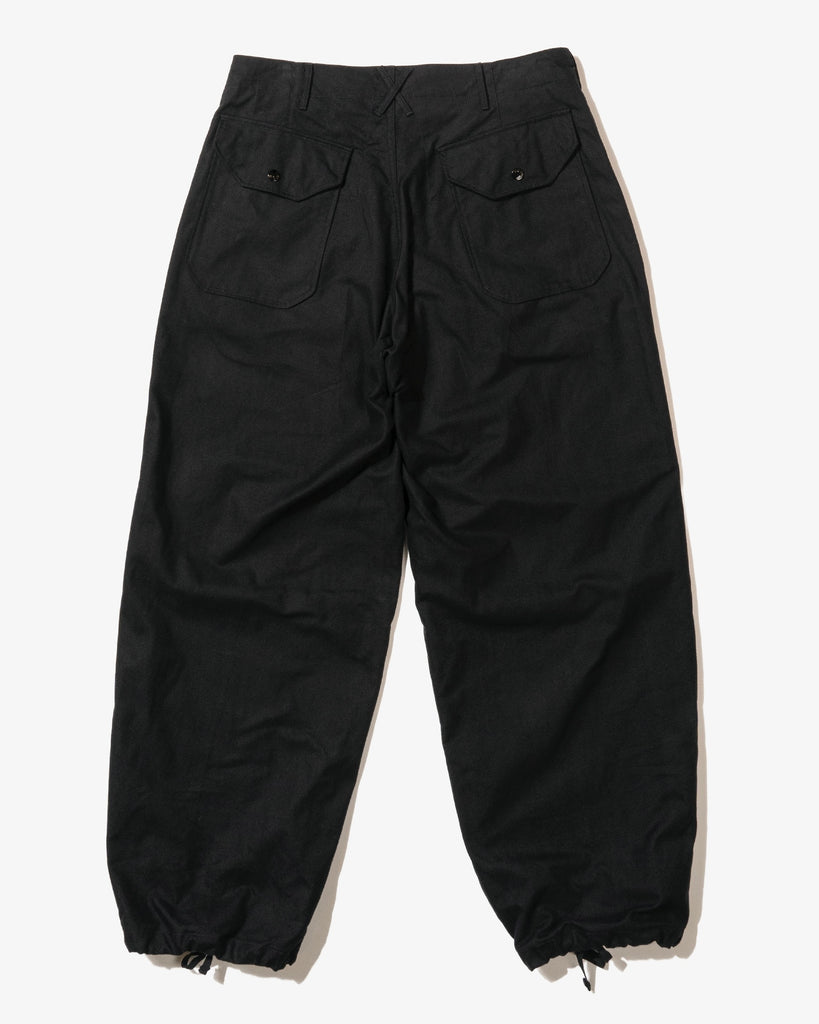 Engineered Garments Over Pant Black Cotton Brushed HB back