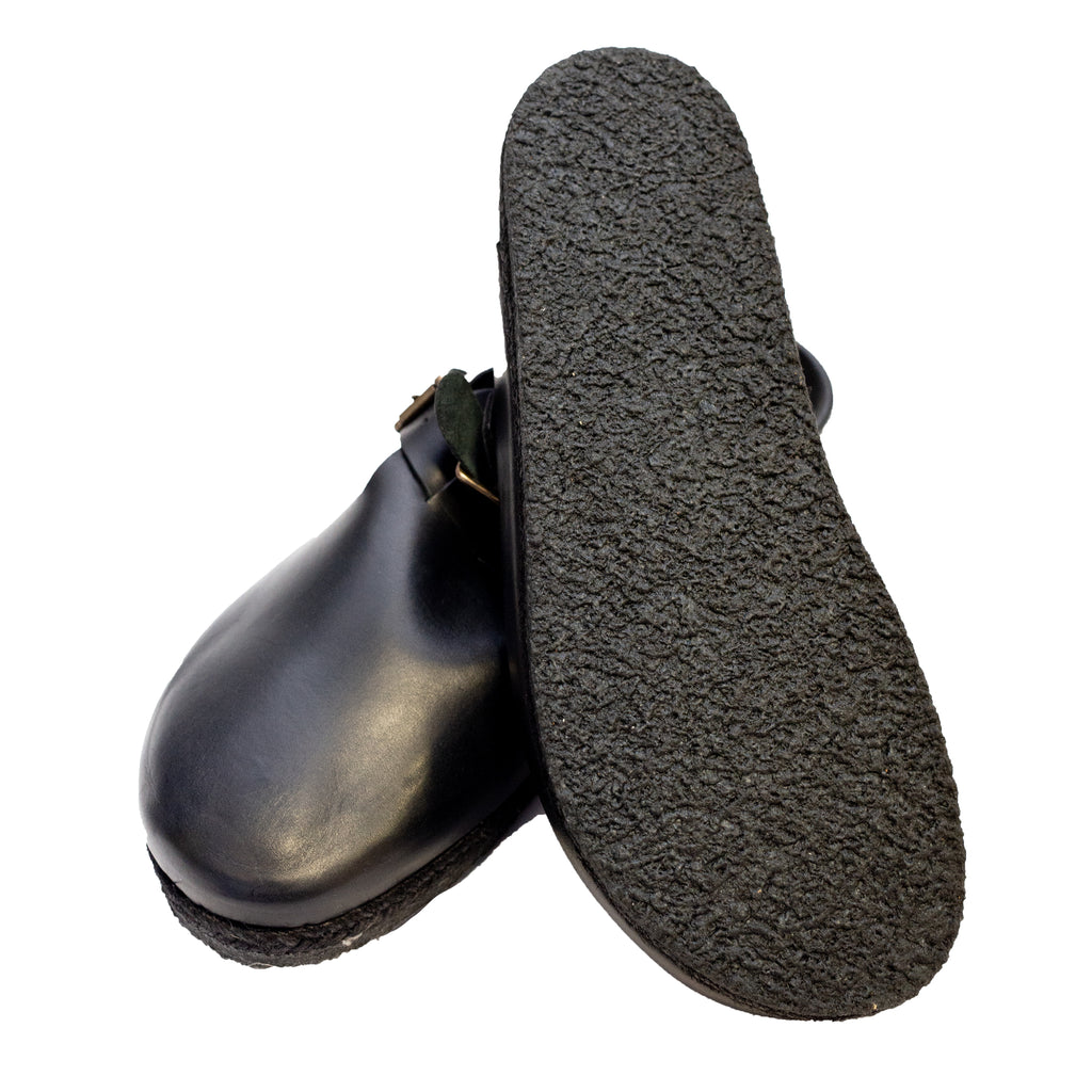 Yuketen Sal 1 w/ Crepe Sole  Vegetan Black Leather sole