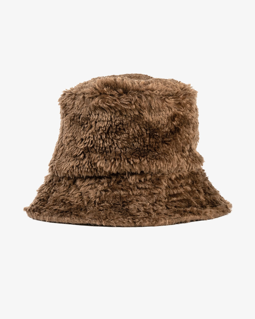 Engineered Garments Bucket Hat Brown Acrylic Curly Fur