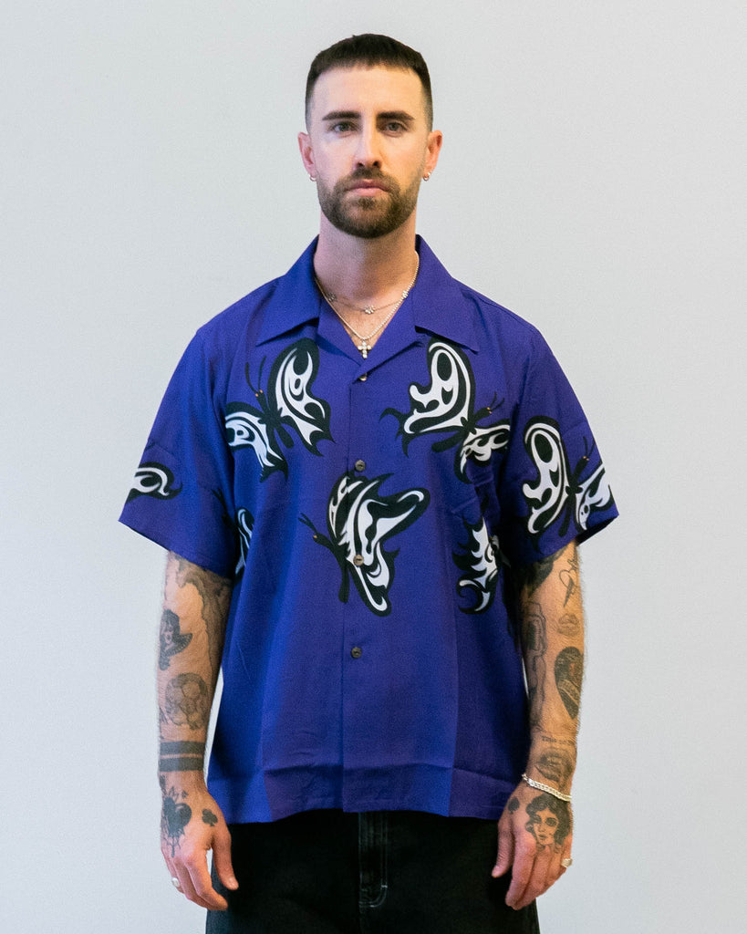Needles x Kae Tanaka S/S One-Up Shirt KT Papillon Purple