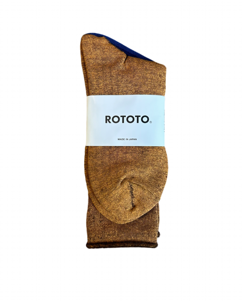 ROTOTO City Socks Yellow/Brown