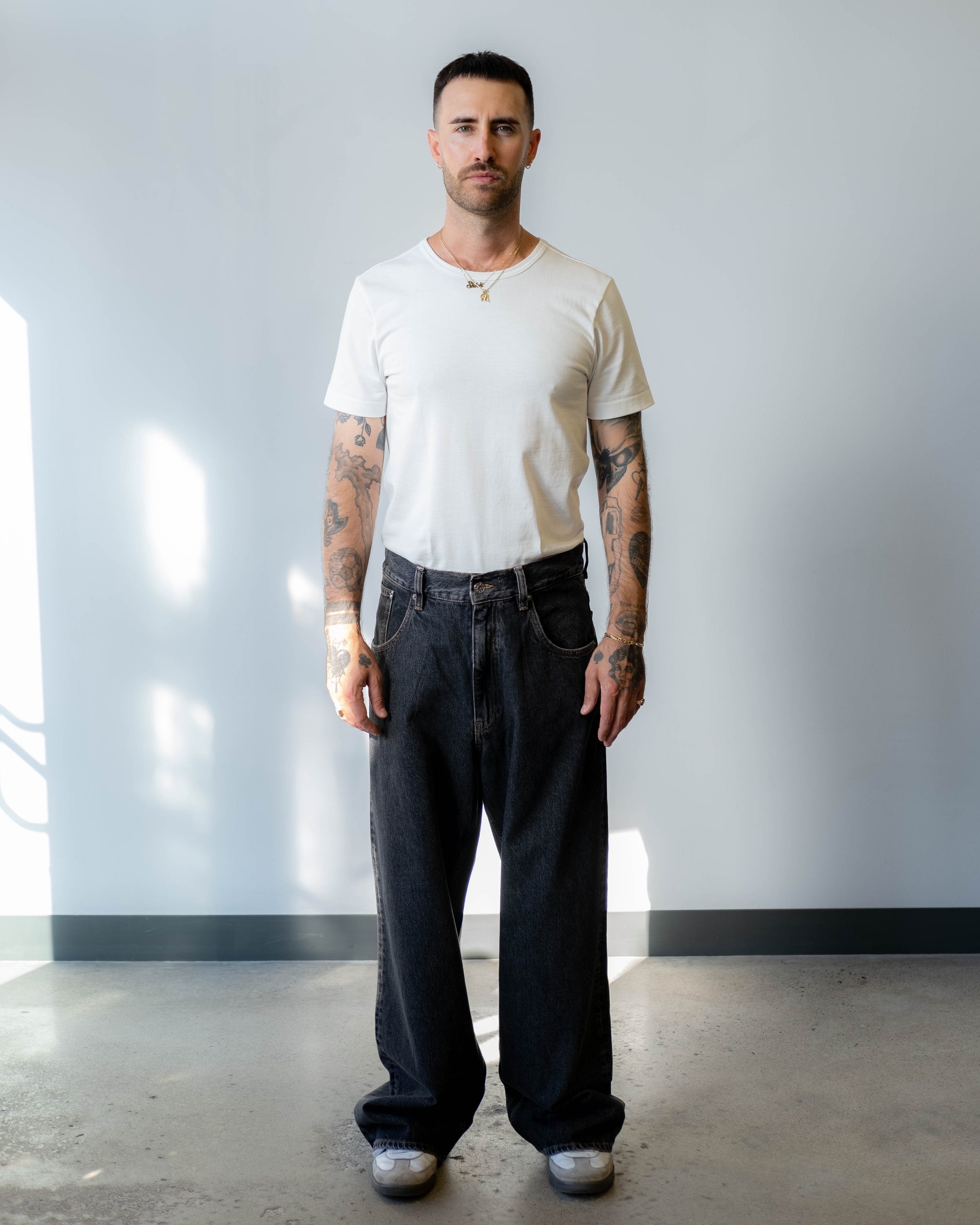 パンツ BACKLASH DIRTY SARROUEL DENIM THE DENIM STRETCH SELVEDGE DENIM SEMI-SARROUEL PANTS