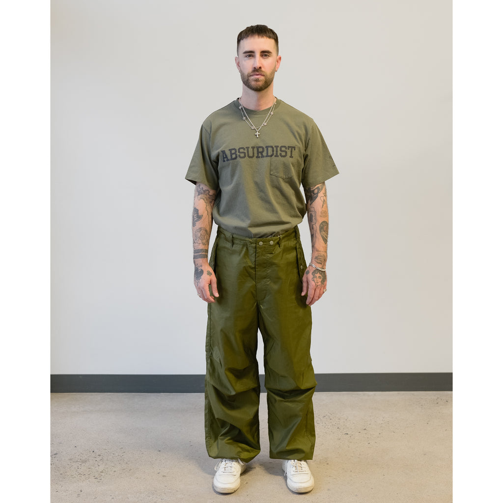 Engineered Garments Over Pant Olive Nylon Ripstop model