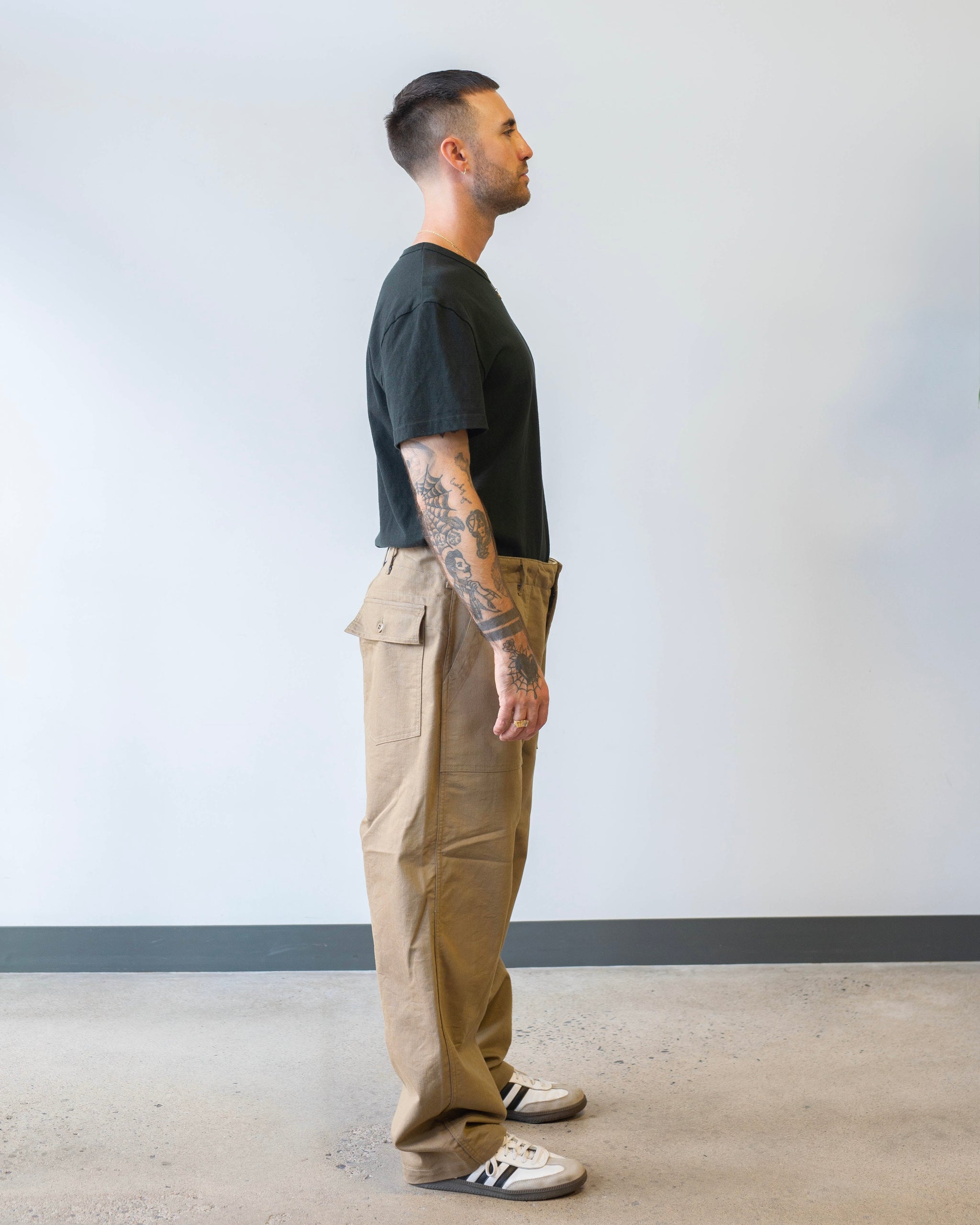 Engineered Garments Fatigue Pant Khaki/Blue PC Iridescent Heavy