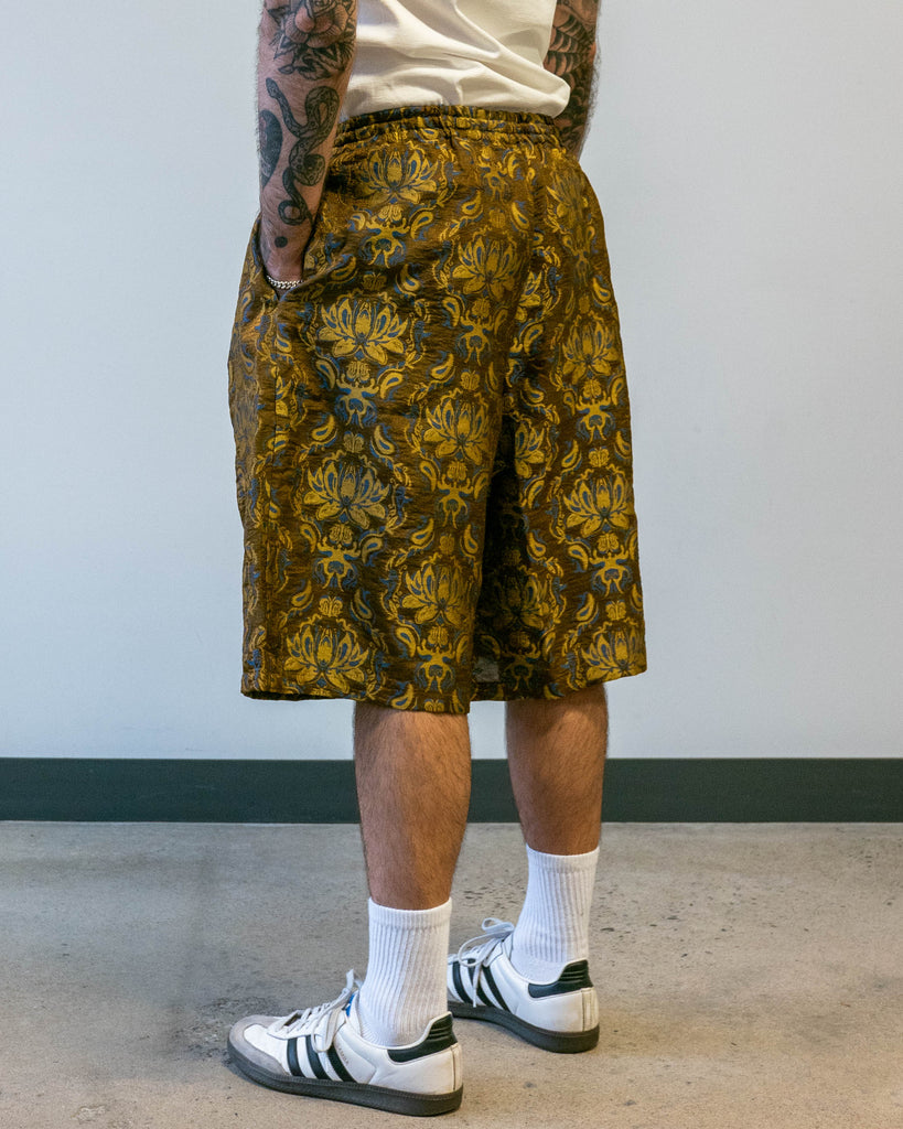 Needles x Kae Tanaka H.D. Short KT Jacquard Brown detail